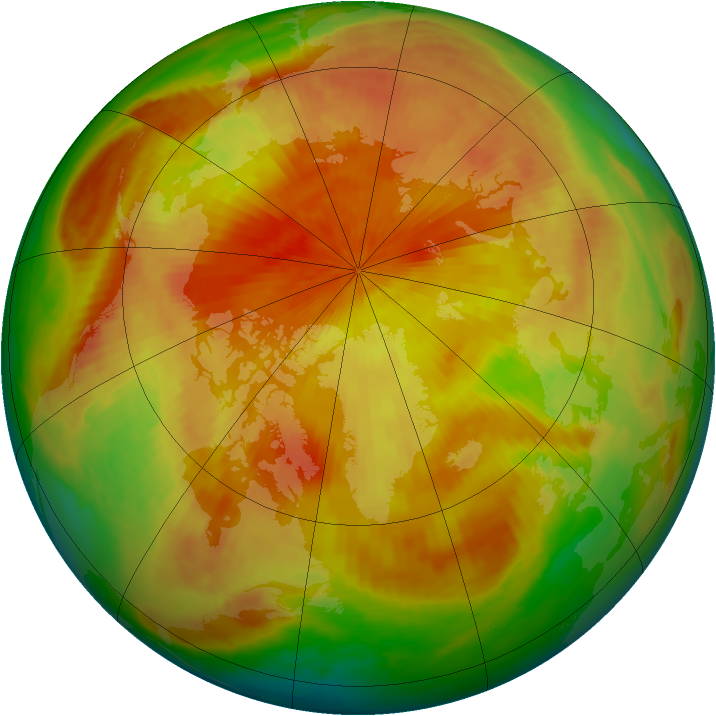 Arctic ozone map for 24 April 1998